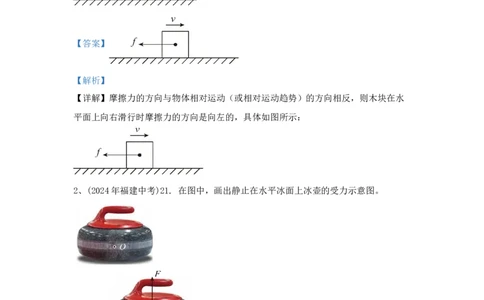10.2024年全国中考物理试题分类汇编十力学部分作图（解析版）_初物_八年级上下册+九年级全一册物理_八年级物理上册_全套教学资源_课件教案2_中考真题