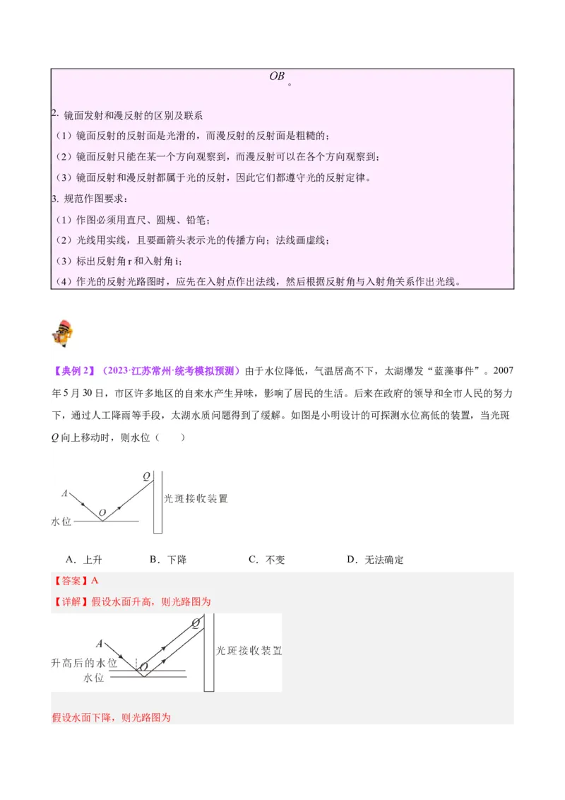 专题02光现象（解析版）_8、物理总复习_8.中考物理总复习_2024年中考复习资料_一轮复习资料_完备战2024年中考物理一轮复习讲义练习（全国通用）_教师版（含答案解析）