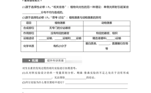第8单元　第9课时　植物生长素及其生理作用_2024年新高考资料_1.2024一轮复习_2024年高考生物一轮复习讲义（新人教版）_学生版在此文件夹_大一轮复习讲义_第八单元　生命活动的调节