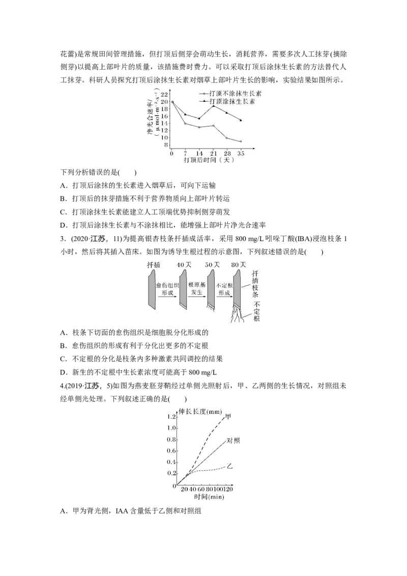第8单元　第9课时　植物生长素及其生理作用_2024年新高考资料_1.2024一轮复习_2024年高考生物一轮复习讲义（新人教版）_学生版在此文件夹_大一轮复习讲义_第八单元　生命活动的调节