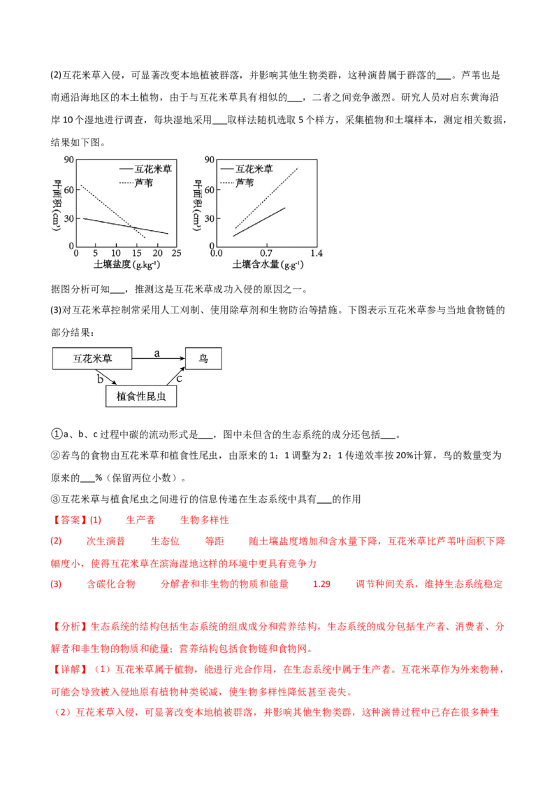 黄金卷01（解析版）-赢在高考&middot;黄金8卷备战2024年高考生物模拟卷（海南专用）_2024年新高考资料_4.2024高考模拟预测试卷