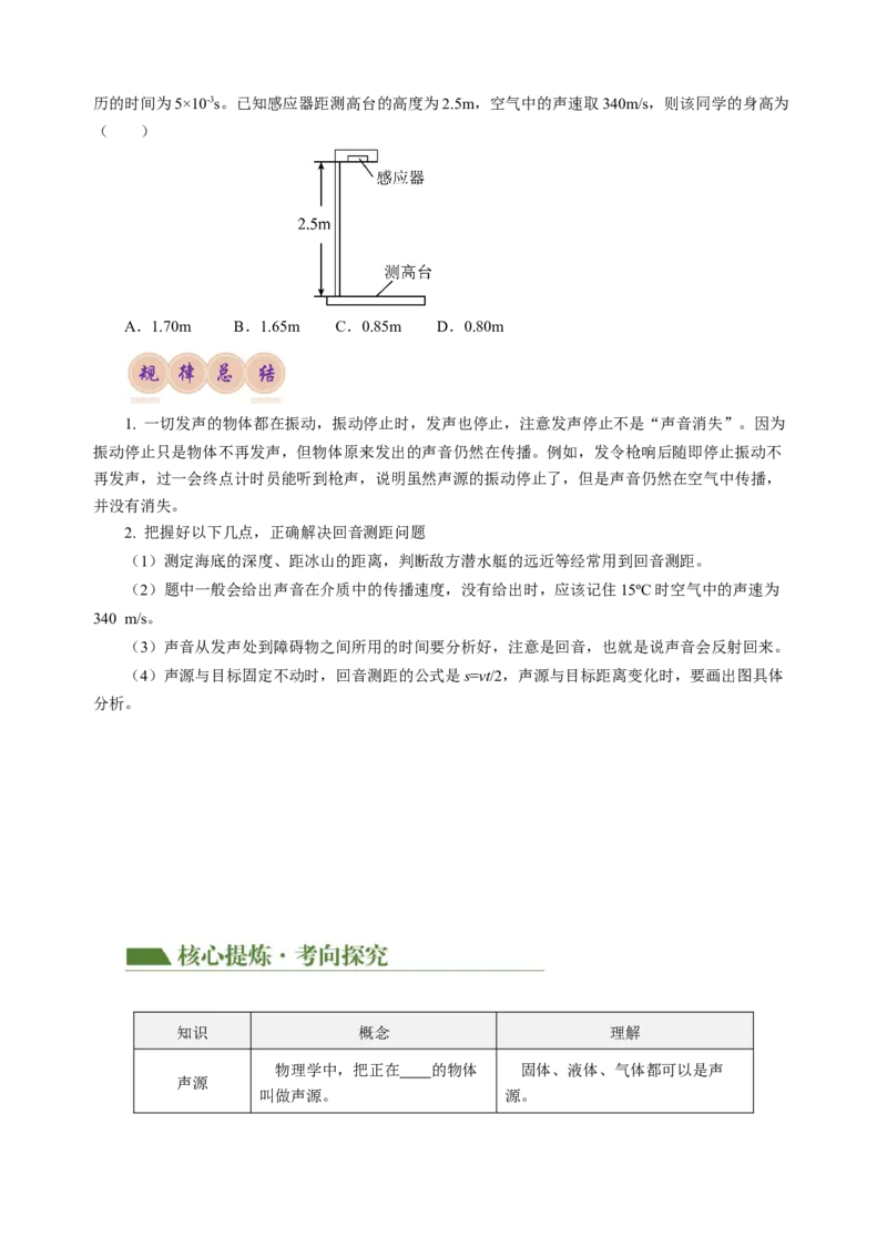 专题01声学（讲练）原卷版_8、物理总复习_8.中考物理总复习_2024年中考复习资料_二轮复习资料_完2024年中考物理二轮复习课件+讲义+练习（全国通用）