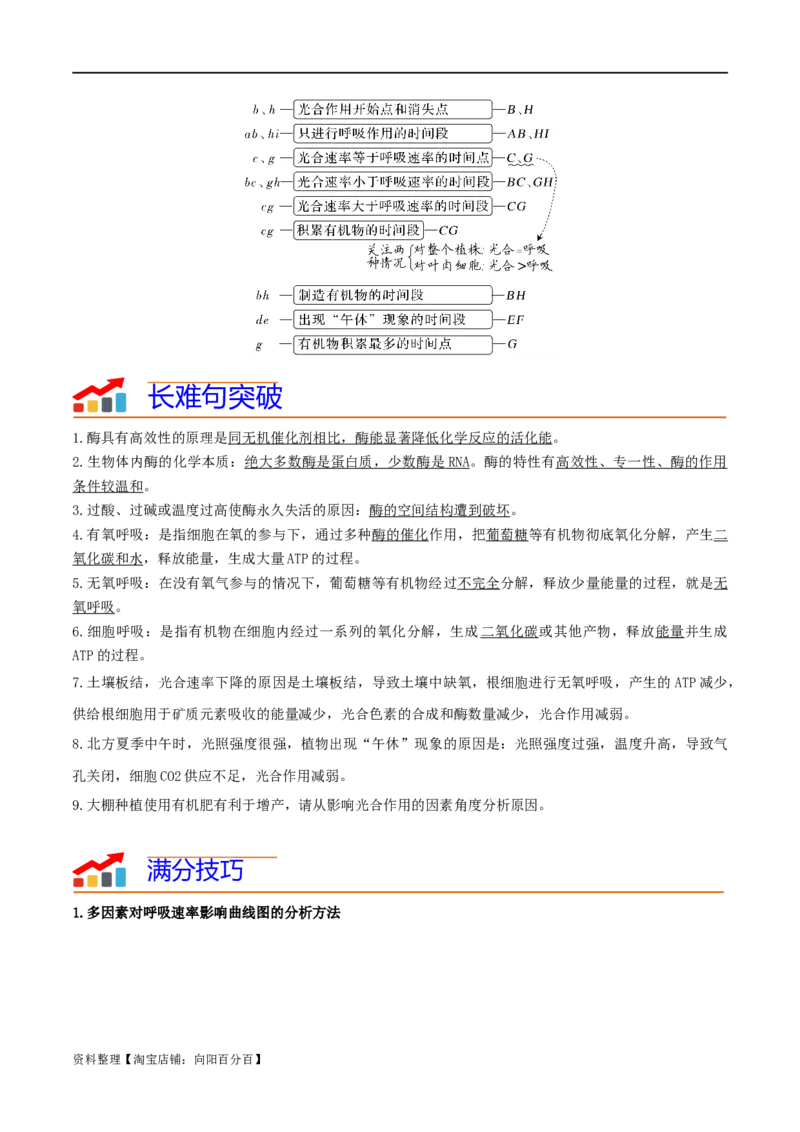 专题03细胞的能量供应和利用（解析版）_新高考复习资料_2024年新高考复习资料_❤专项复习资料_2024年高考生物热点&middot;重点&middot;难点专练（新高考专用）_教师版（含答案解析）