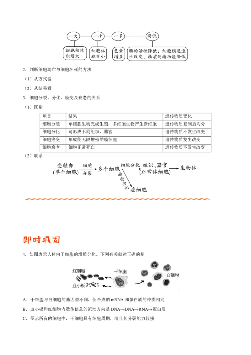 专题03细胞的生命历程-备战2019年高考生物之纠错笔记系列（原卷版）_新高考复习资料_2022年新高考复习资料_2022年一轮复习最新版_1.2022年高考生物一轮复习全国通用版_原卷版
