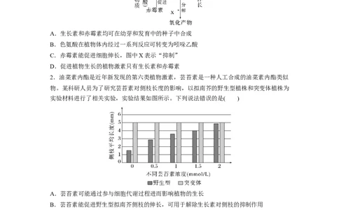 第8单元　课时练10　其他植物激素、植物生长调节剂及环境因素参与调节植物的生命活动_2024年新高考资料_1.2024一轮复习_2024年高考生物一轮复习讲义（新人教版）_学生版在此文件夹