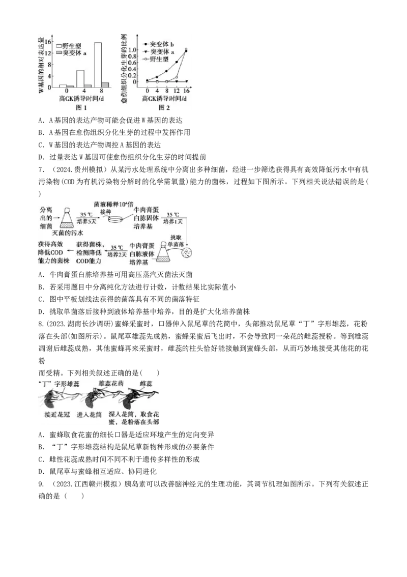 专题05新情境素材选择题（原卷版）_2025年新高考资料_二轮复习_2025年高考生物二轮热点题型归纳与变式演练（新高考通用）3404350