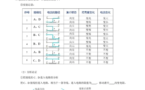 16.4变阻器（导学案）-（人教版）学生版_初物_八年级上下册+九年级全一册物理_九年级物理全一册_导学案