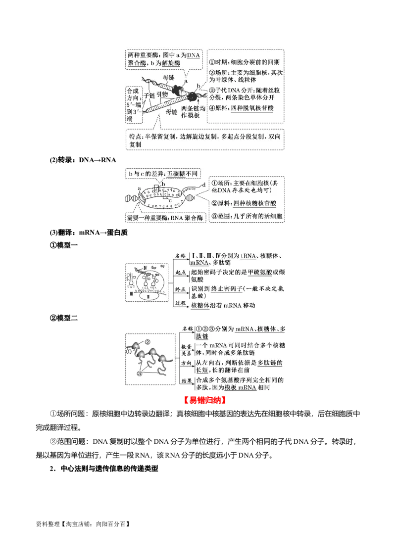 专题05遗传的分子基础（讲义）（解析版）_新高考复习资料_2024年新高考复习资料_二轮复习资料_高频考点解密2024年高考生物二轮复习高频考点追踪与预测（新高考专用）_讲义