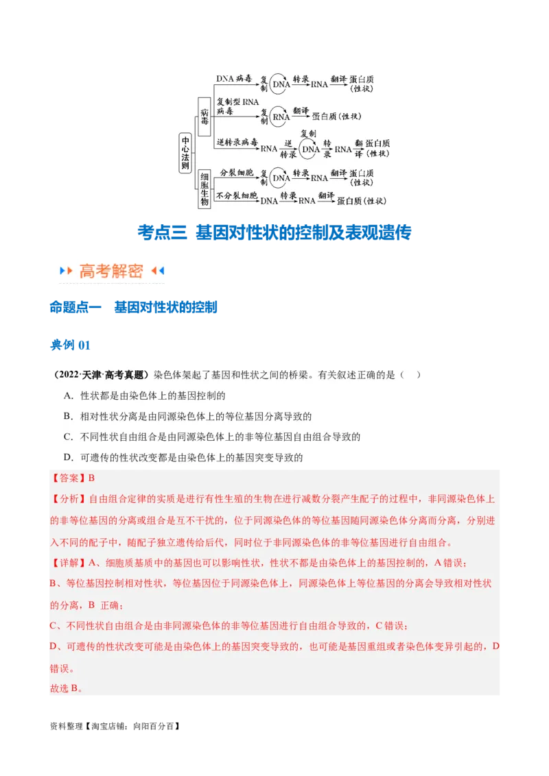 专题05遗传的分子基础（讲义）（解析版）_新高考复习资料_2024年新高考复习资料_二轮复习资料_高频考点解密2024年高考生物二轮复习高频考点追踪与预测（新高考专用）_讲义