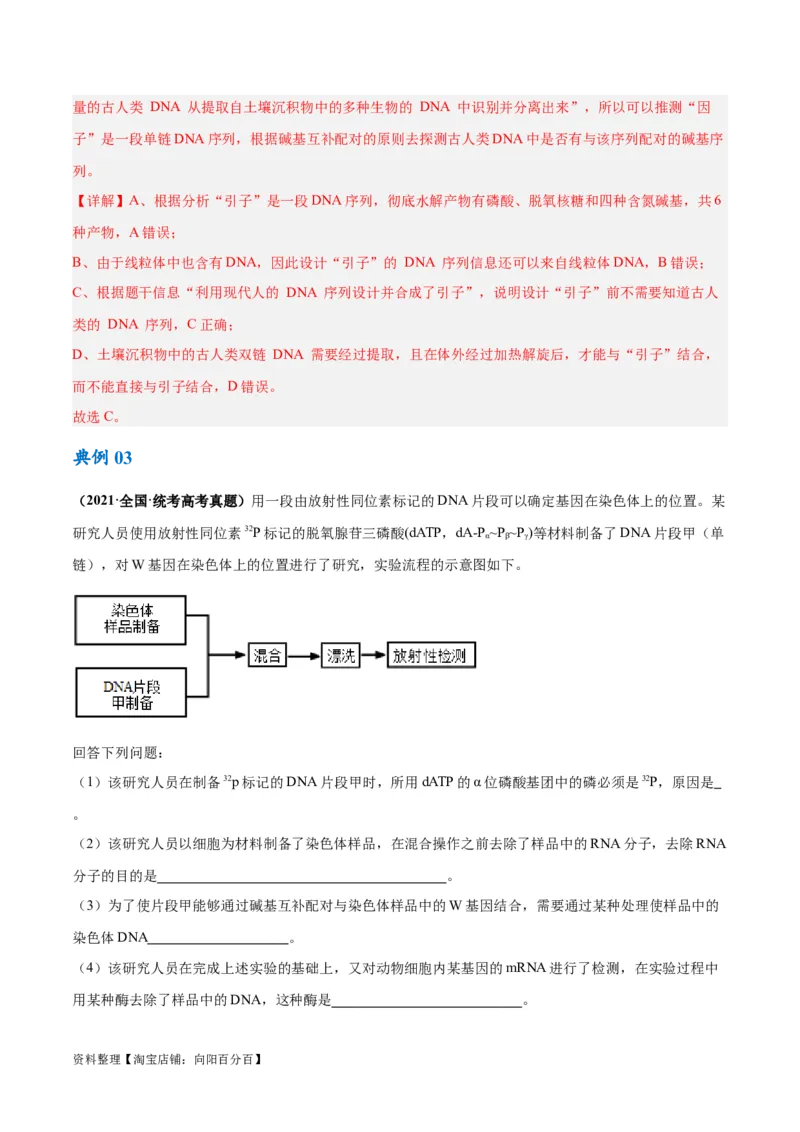 专题05遗传的分子基础（讲义）（解析版）_新高考复习资料_2024年新高考复习资料_二轮复习资料_高频考点解密2024年高考生物二轮复习高频考点追踪与预测（新高考专用）_讲义