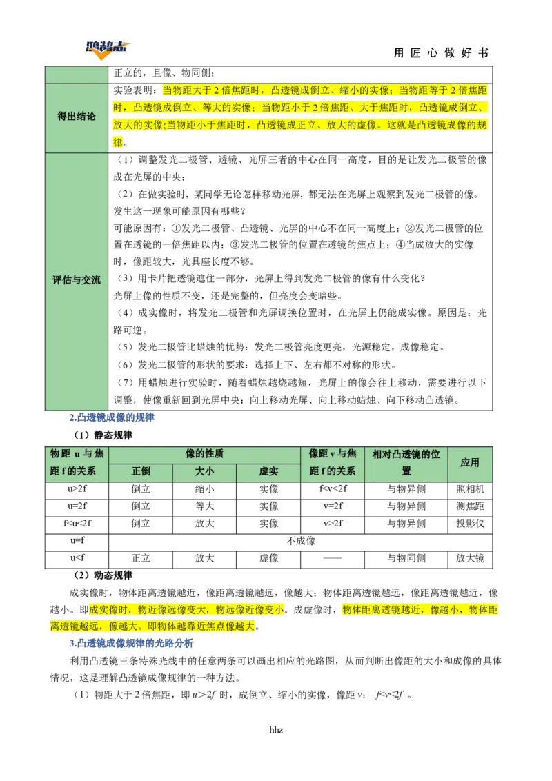 专题03透镜及其应用（讲义）（解析版）_8、物理总复习_《2025年中考复习讲义》物理