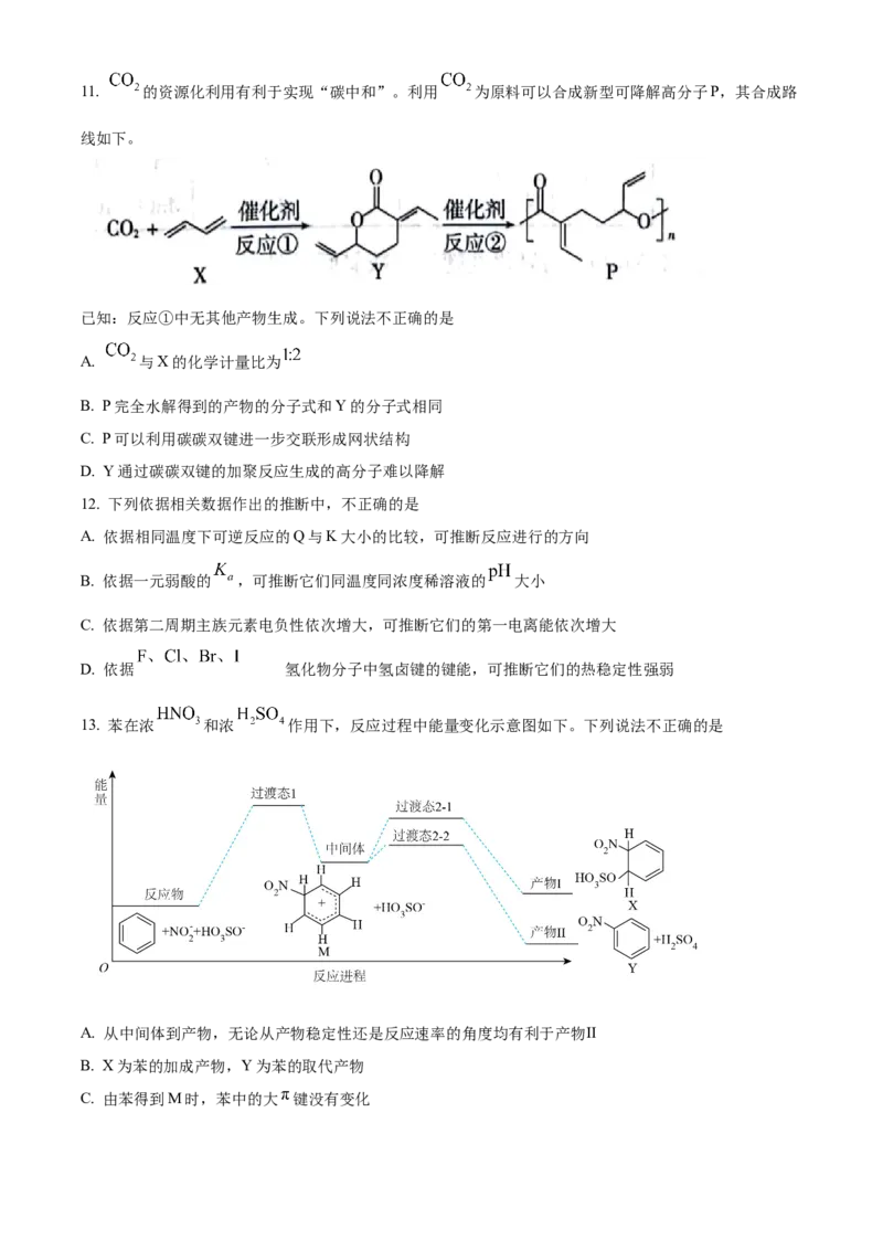 2024年高考化学试卷（北京）（空白卷）_北京市高考历年真题_化学