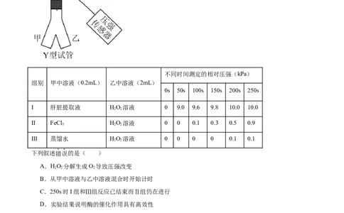 考点通关卷08酶和ATP（原卷版）_2024年新高考资料_1.2024一轮复习_2024年高考生物一轮复习考点通关卷（新高考通用）_考点通关卷08+酶和ATP-2024年高考生物一轮复习考点通关卷