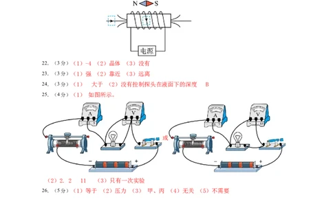 物理（吉林卷）（参考答案及评分标准）_8、物理总复习_2024中考模拟题物理_三模（37套）_物理（吉林卷）