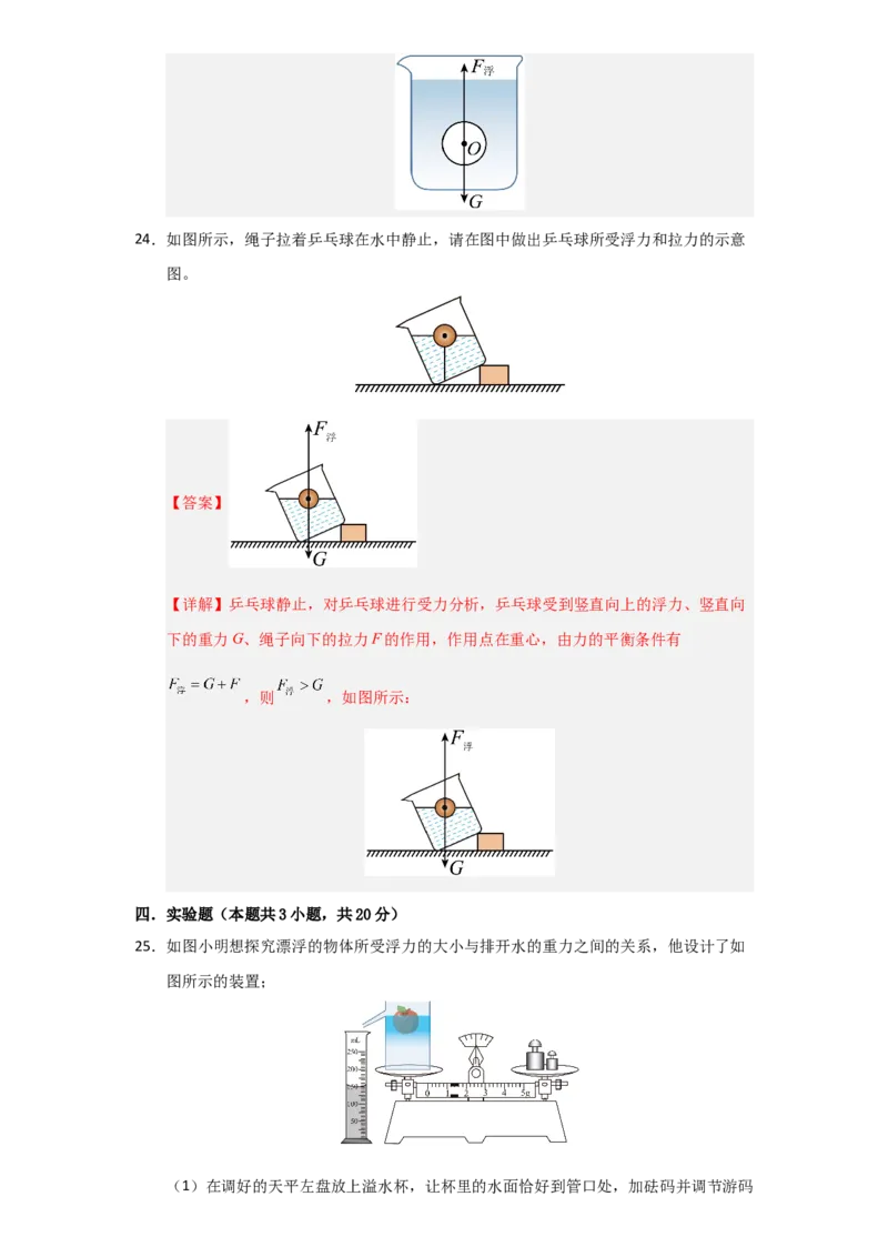 第10章《浮力》单元测试卷（教师版）_初物_八年级上下册+九年级全一册物理_八年级物理下册_讲义（更新中）-U26