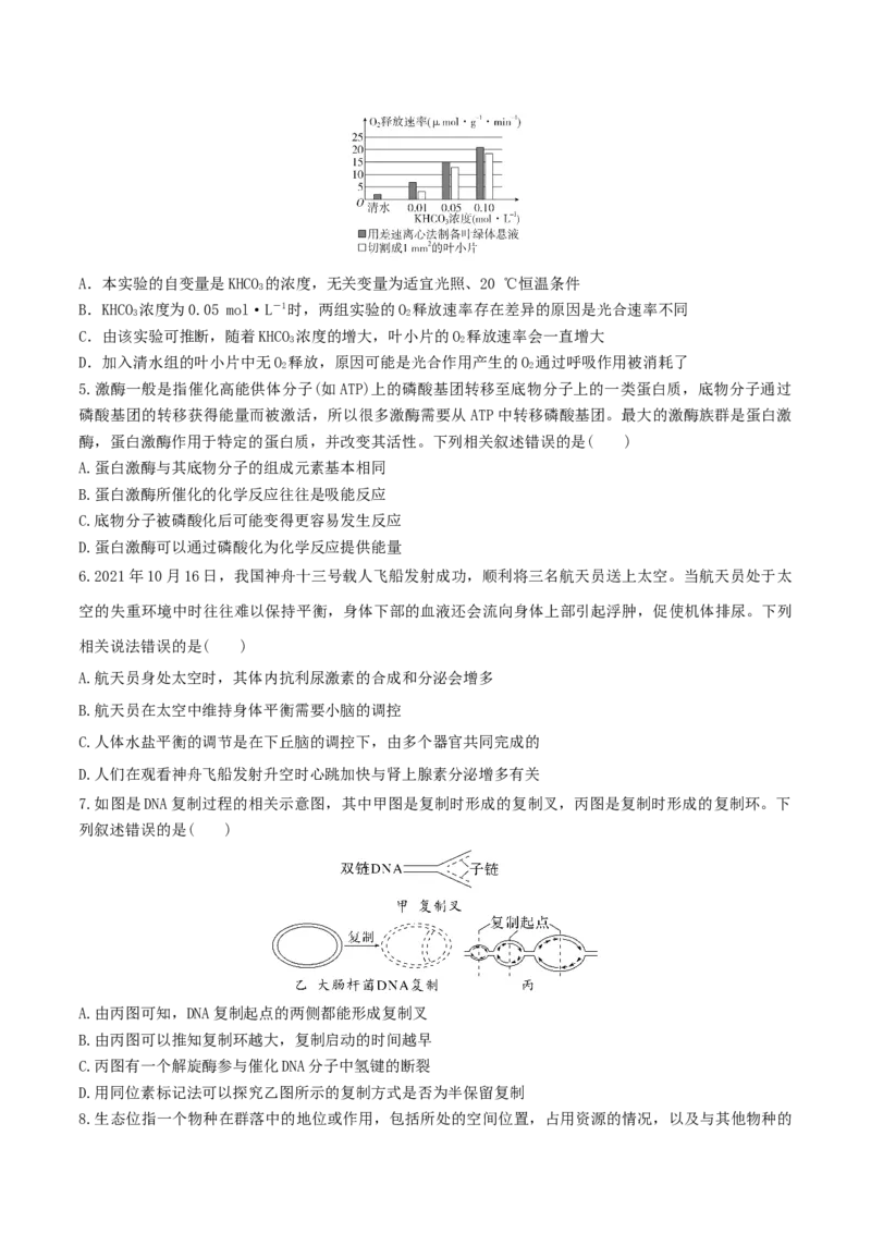 黄金卷04（考试版）-赢在高考&middot;黄金8卷备战2024年高考生物模拟卷（福建专用）_2024年新高考资料_4.2024高考模拟预测试卷