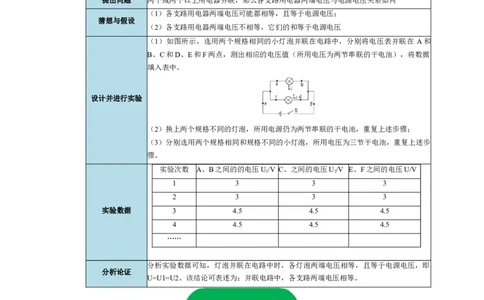 实验14探究串联电路和并联电路中电压的特点（原卷版）_8、物理总复习_2024年中考复习资料_二轮复习_（讲义+练习）2024年中考物理二轮题型专项复习