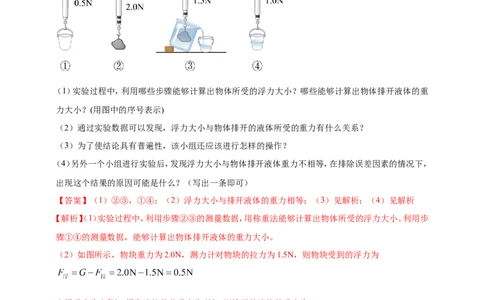 专题27探究浮力的大小与哪些因素有关的实验问题（解析版）_8、物理总复习_2024年中考复习资料_二轮复习