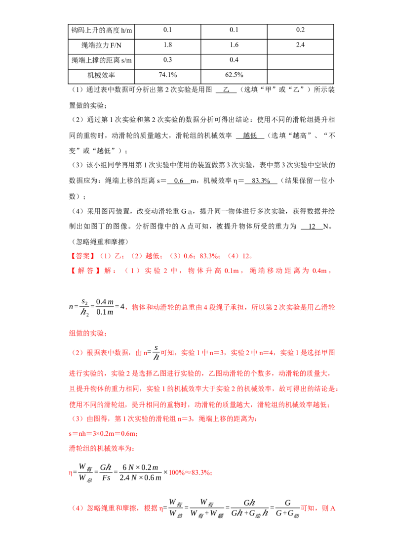 第12章简单机械（易错58题17大考点）（教师版）_初物_八年级上下册+九年级全一册物理_八年级物理下册_讲义（更新中）-U26