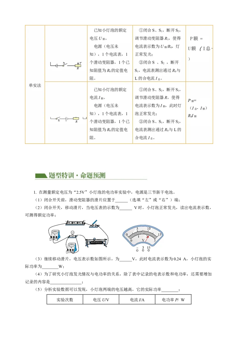 专题20实验探究题（电学）（讲练）原卷版_8、物理总复习_8.中考物理总复习_2024年中考复习资料_二轮复习资料_完2024年中考物理二轮复习课件+讲义+练习（全国通用）