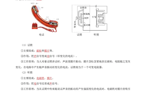 第二十一章信息的传递（知识清单）-（人教版）（教师版）_初物_八年级上下册+九年级全一册物理_九年级物理全一册_知识清单
