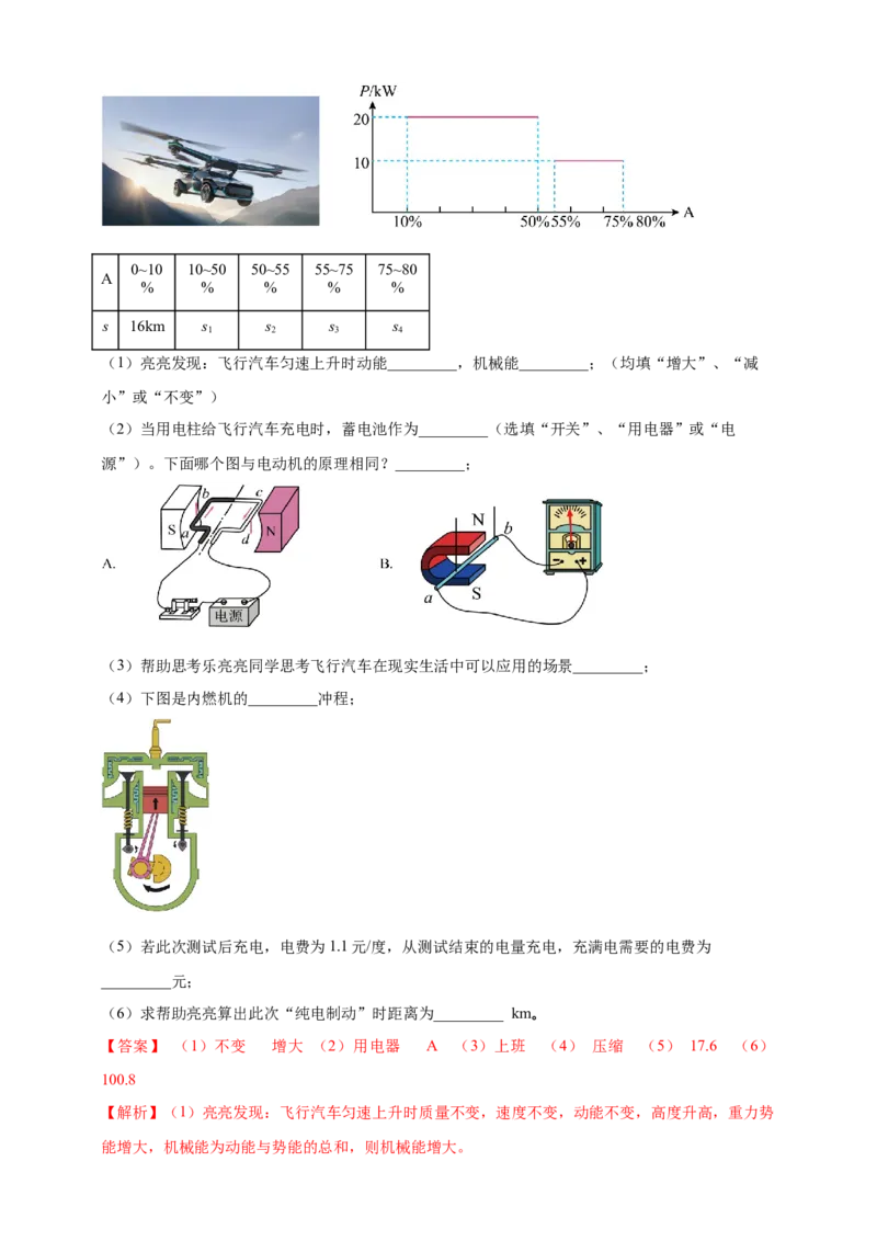模块四应用专题53力电综合计算（解析版）_8、物理总复习_2025年中考复习资料_（2025中考全国通用）2024年中考物理真题分类汇编_模块四应用专题53力电综合计算（原卷版+解析版