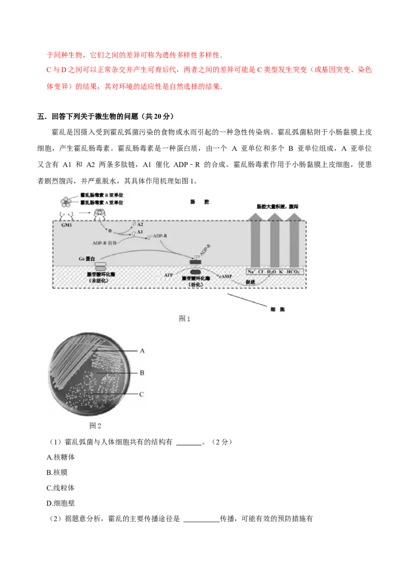黄金卷08（解析版）-赢在高考&middot;黄金8卷备战2024年高考生物模拟卷（上海专用）_2024年新高考资料_4.2024高考模拟预测试卷