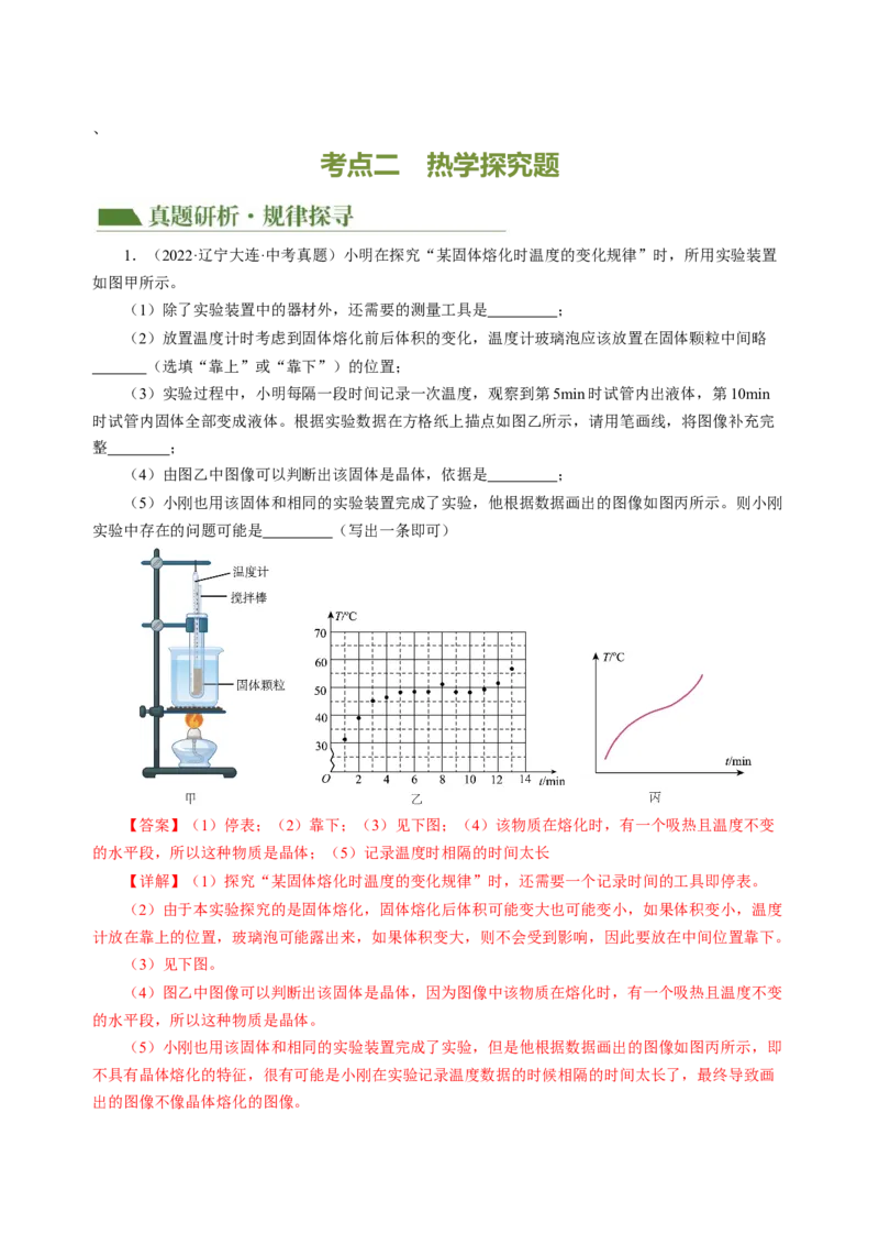 专题18实验探究题（光与热）（讲练）解析版_8、物理总复习_8.中考物理总复习_2024年中考复习资料_二轮复习资料_完2024年中考物理二轮复习课件+讲义+练习（全国通用）