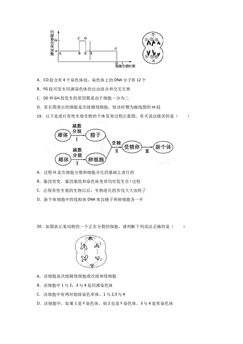 专题11_减数分裂与受精作用(学生版)_新高考复习资料_2023年新高考复习资料_二轮复习_增分要点2023高考生物二轮复习专题解读和分层训练291073137