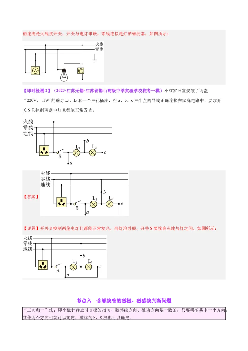 专题30电磁学作图专题（解析版）_8、物理总复习_8.中考物理总复习_2024年中考复习资料_一轮复习资料_完备战2024年中考物理一轮复习讲义练习（全国通用）_教师版（含答案解析）