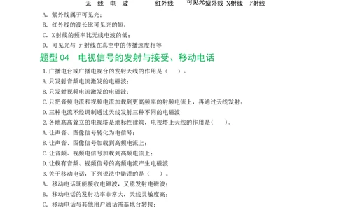专题21信息、能源与材料（12题型）（练习）（原卷版）_8、物理总复习_2024年中考复习资料_一轮复习_课件+讲义+练习2024年中考物理一轮复习讲练测（全国通用）