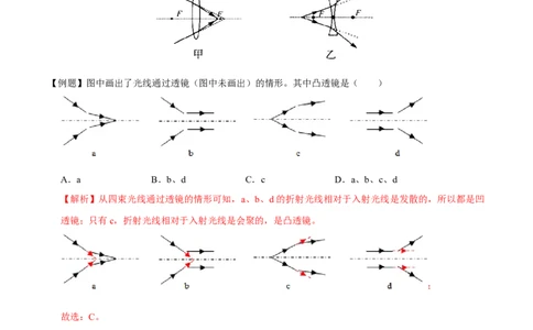 专题7透镜及其应用易错点（解析版）_8、物理总复习_8.中考物理总复习_2022年中考复习资料_2022年中考物理二轮复习易错考点精讲精练（人教版）
