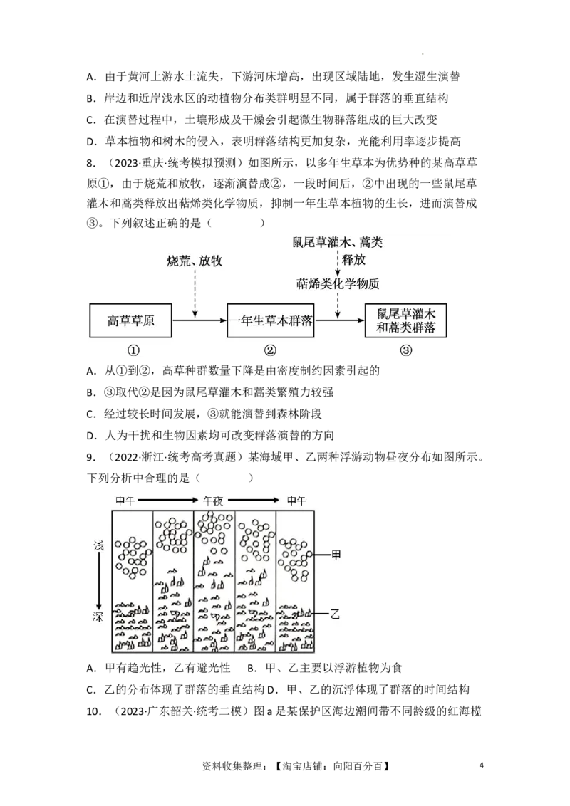 专题13种群和群落（原卷版）_新高考复习资料_2024年新高考复习资料_一轮复习资料_完备战2024年高考生物一轮复习重难点突破讲解与训练（新教材）_专题13种群和群落