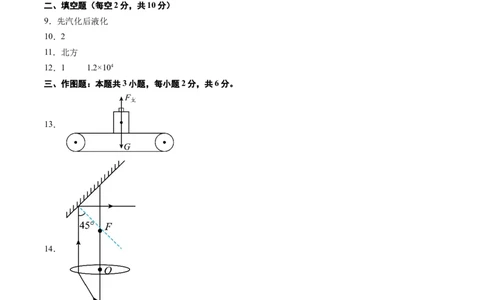 物理（贵州卷）（参考答案及评分标准）_8、物理总复习_2024中考模拟题物理_三模（37套）_物理（贵州卷）