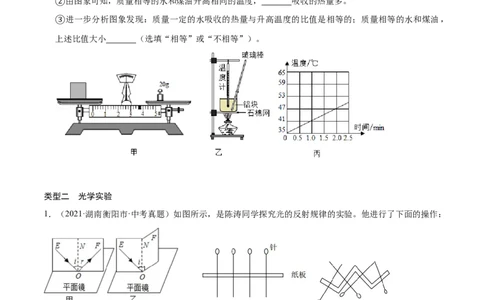 专题10：综合实验探究2022年中考物理三轮冲刺宝典提分专题（原卷版）_8、物理总复习_8.中考物理总复习_2022年中考复习资料_2022年中考物理三轮冲刺宝典提分专题