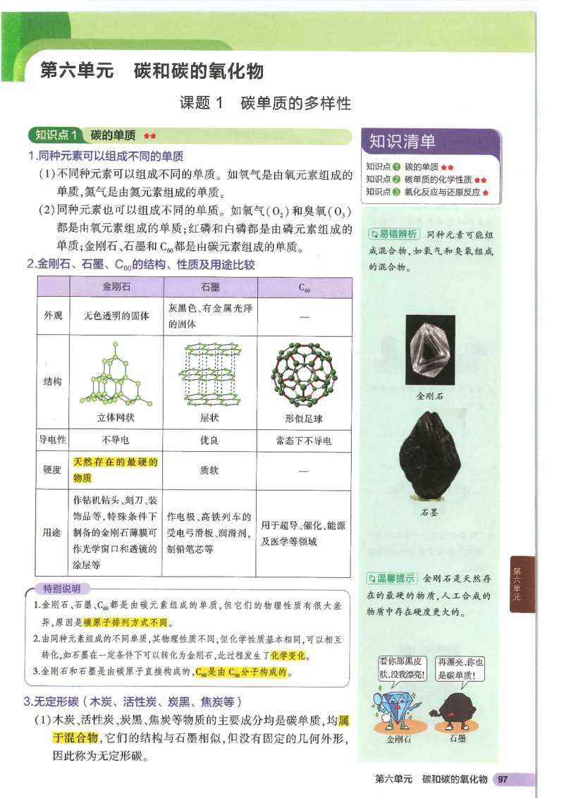 2025版《初中知识清单》-化学_《初中全科目知识点汇总》_2025初中知识清单_化学