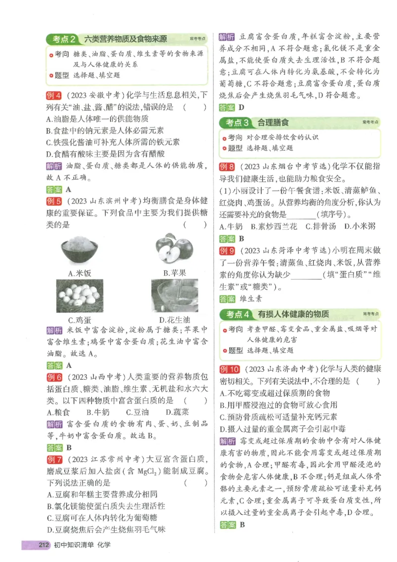2025版《初中知识清单》-化学_《初中全科目知识点汇总》_2025初中知识清单_化学