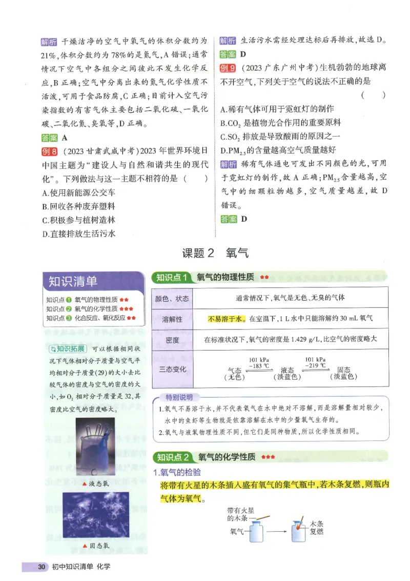 2025版《初中知识清单》-化学_《初中全科目知识点汇总》_2025初中知识清单_化学