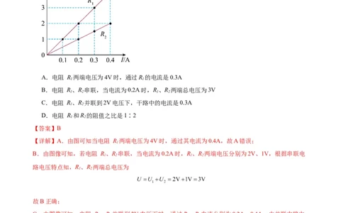 专题17欧姆定律17.4欧姆定律在串、并联电路中的应用（教师版）_8、物理总复习_2024年中考复习资料_专项复习资料_完三年（2021&mdash;2023）中考真题分项精编（全国通用）