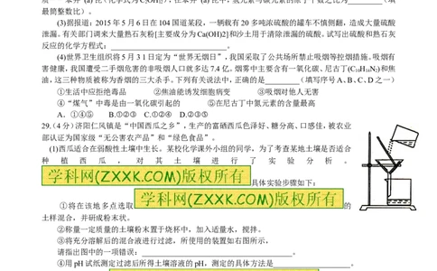 2015山东济南化学试卷+答案(word整理版)_山东历年中考真题_山东省历年中考真题2013~2024_初中化学历年真题（2013-2024）