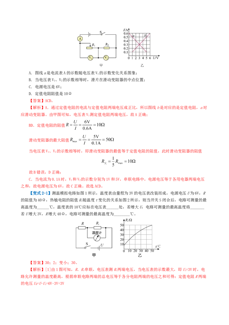 专题16欧姆定律（4考点+9考向）（讲义）（解析版）_8、物理总复习_8.中考物理总复习_2024年中考复习资料_一轮复习资料_完2024年中考物理一轮复习课件+讲义+练习（全国通用）