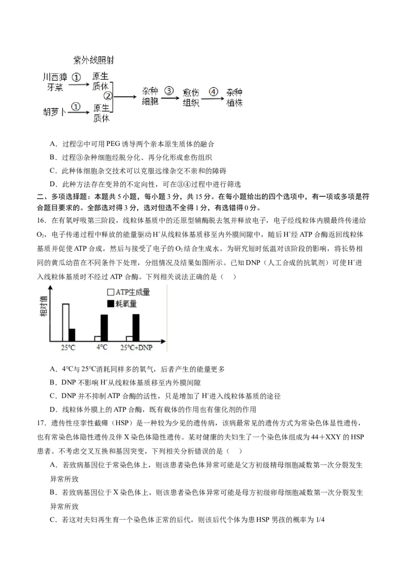 黄金卷04（考试版）-赢在高考&middot;黄金8卷备战2024年高考生物模拟卷（辽宁专用）_2024年新高考资料_4.2024高考模拟预测试卷