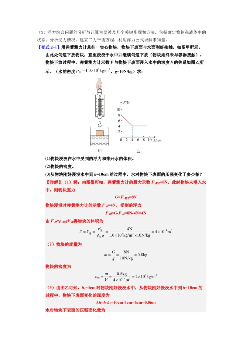 课时10.2阿基米德原理（教师版）_初物_八年级上下册+九年级全一册物理_八年级物理下册_讲义（更新中）-U26