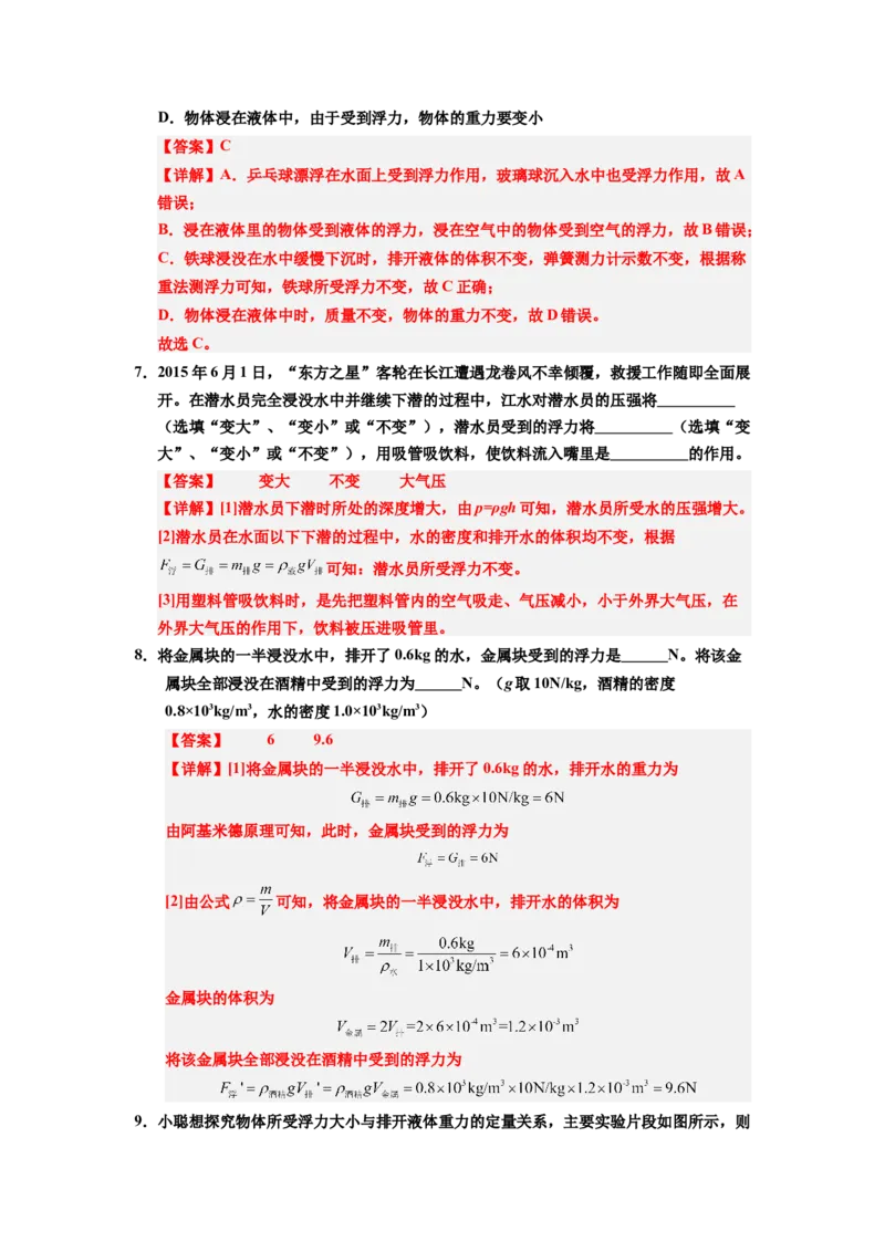 课时10.2阿基米德原理（教师版）_初物_八年级上下册+九年级全一册物理_八年级物理下册_讲义（更新中）-U26