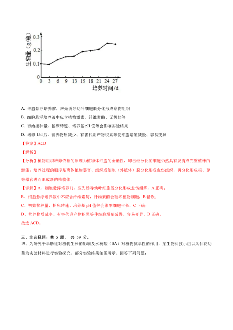 黄金卷04（解析版）-赢在高考&middot;黄金8卷备战2024年高考生物模拟卷（河北专用）_2024年新高考资料_4.2024高考模拟预测试卷