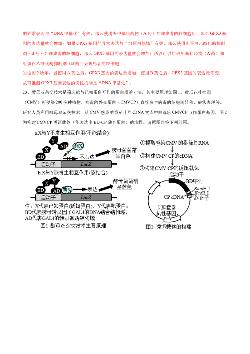 黄金卷04（解析版）-赢在高考&middot;黄金8卷备战2024年高考生物模拟卷（河北专用）_2024年新高考资料_4.2024高考模拟预测试卷