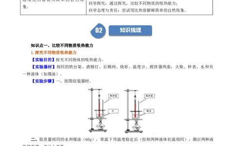 课时13.3比热容（教师版）_初物_八年级上下册+九年级全一册物理_九年级物理全一册_讲义_2024版
