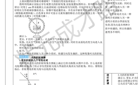 第4节光的折射_初物_八年级上下册+九年级全一册物理_八年级物理上册_全套教学资源_课件教案3_教案_第四章光现象