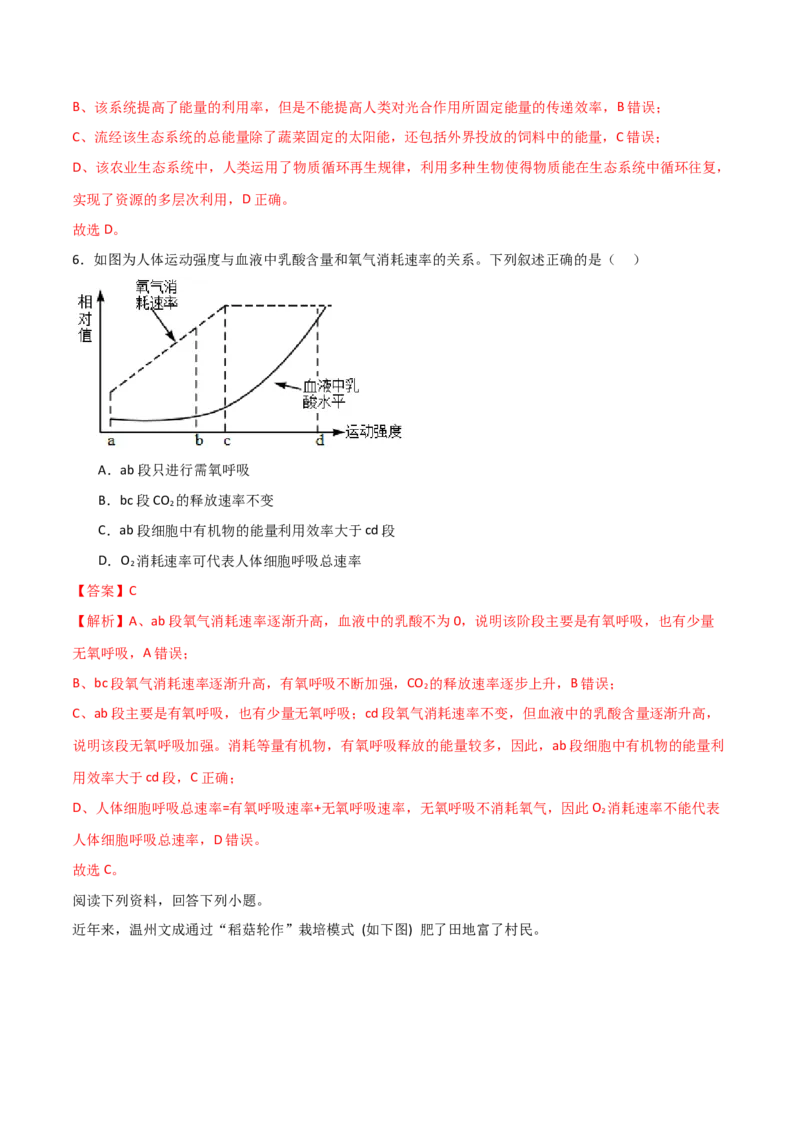 黄金卷04（解析版）-赢在高考&middot;黄金8卷备战2024年高考生物模拟卷（浙江专用）_2024年新高考资料_4.2024高考模拟预测试卷