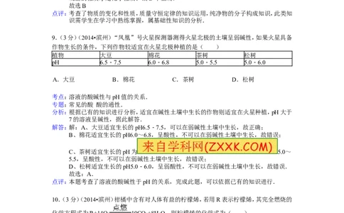 2014山东滨州化学试卷+答案+解析(word整理版)_山东历年中考真题_山东省历年中考真题2013~2024_初中化学历年真题（2013-2024）